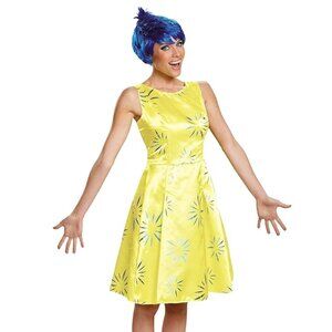 Disney Pixar Inside Out Women's Joy Dress Halloween Costume Cosplay